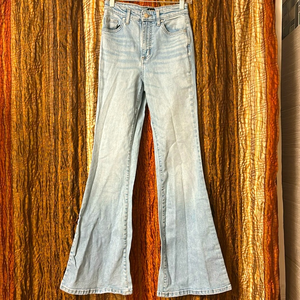 Lee high rise bell bottom flare jeans
